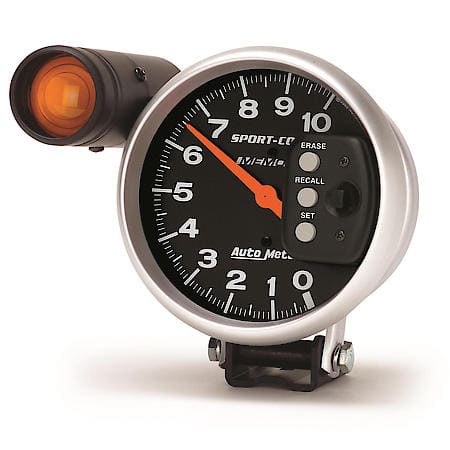 Gauge; Tach; 5"; 10K RPM; Pedestal With Ext. Shift-Lite/Memory; Sport-Comp