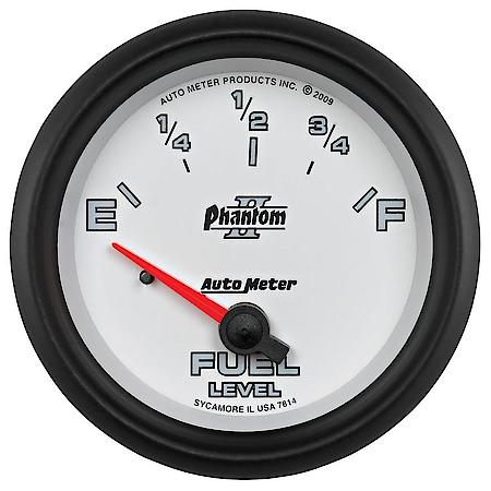 Gauge; Fuel Level; 2 5/8"; 0Oe To 90Of; Electric; Phantom II