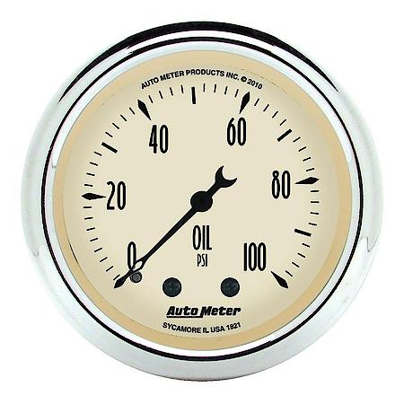 Gauge, Oil Press, 2 1/16", 100Psi, Mech, Antique Beige