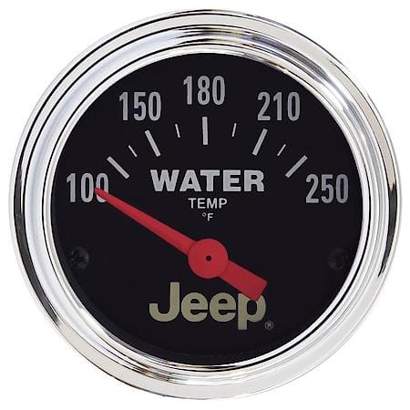 Gauge; Water Temperature; 2 1/16"; 250 Deg. F; Electric; Jeep
