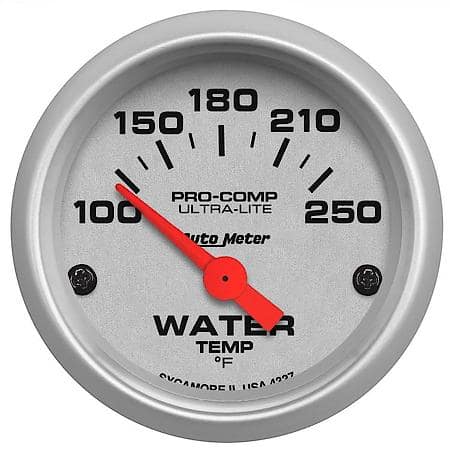 Gauge, Water Temp, 2 1/16", 100-250f, Electric, Ultra-Lite