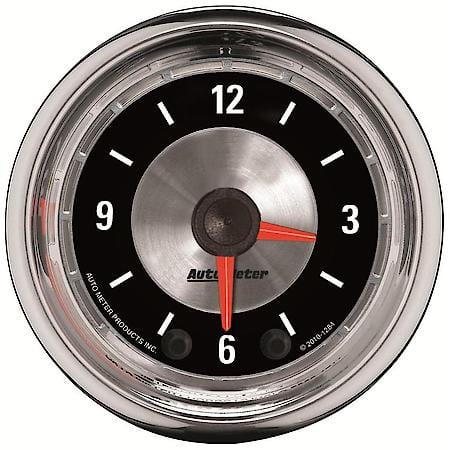 Gauge, Clock, 2 1/16", 12Hr, Analog, American Muscle