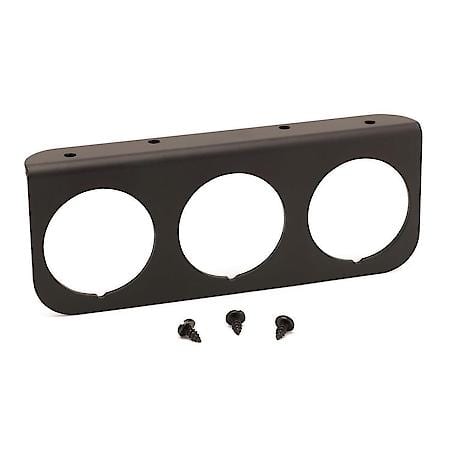 Gauge Mounting Panel, Triple, 2 1/16", Black, Aluminum