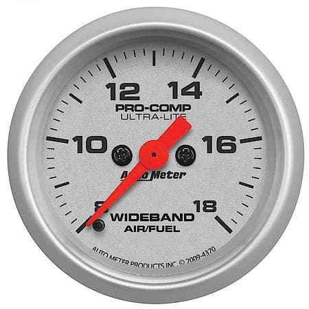 Gauge, Air/Fuel Ratio-Wideband, Analog, 2 1/16", 8:1-18:1, Stpr Mtr, Ultra-Lite