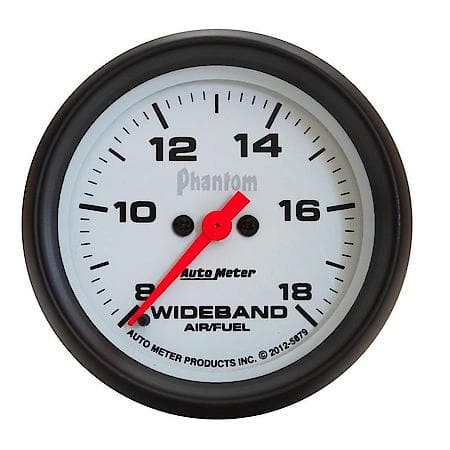 Gauge, Air/Fuel Ratio-Wideband, Analog, 2 5/8", 8:1-18:1, Stepper Mtr, Phantom