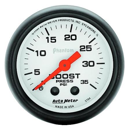 Gauge; Boost; 2 1/16"; 35 PSI; Mechanical; Phantom