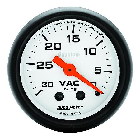 Gauge; Vacuum; 2 1/16"; 30Inhg; Mechanical; Phantom