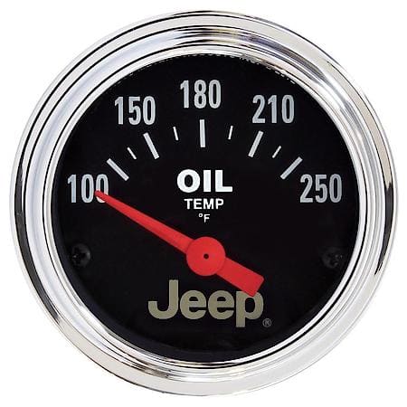 Gauge, Oil Temp, 2 1/16", 250f, Elec, Jeep