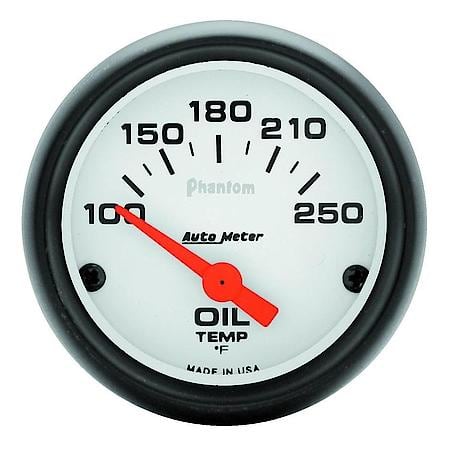 Gauge, Oil Temp, 2 1/16", 100-250f, Electric, Phantom