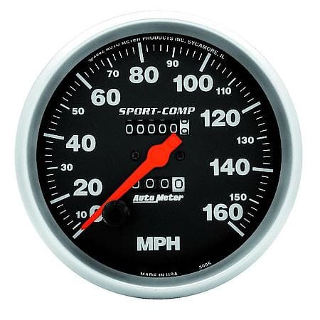 Gauge, Speedometer, 5", 160Mph, Mechanical, Sport-Comp