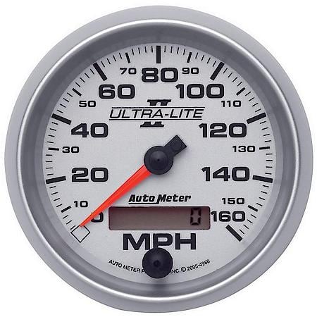 Gauge, Speedometer, 3 3/8", 160Mph, Elec. Programmable, Ultra-Lite Ii