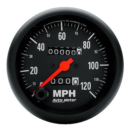 Gauge, Speedometer, 3 3/8", 120Mph, Mechanical, Z-Series