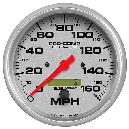 Gauge, Speedo, 5", 160Mph, Elec. Program W/ Lcd Odo, Ultra-Lite