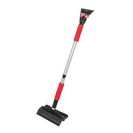 Extendable Snow Broom, Ice Scraper, Squeegee, 52"