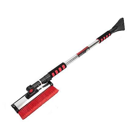 Heavy-Duty Extendable Snow Broom with Pivot, Ice Scraper, 50"