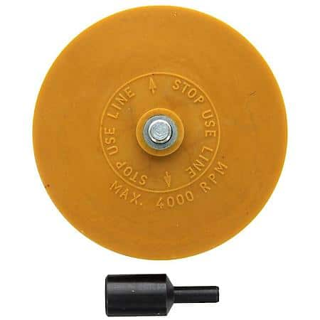 3.5 Inch Drill Mounted Eraser Wheel with Arbor - 1 Pack