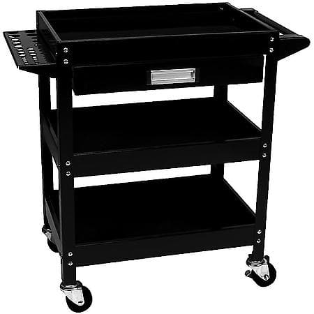 30 in. Service Cart with Drawer, White