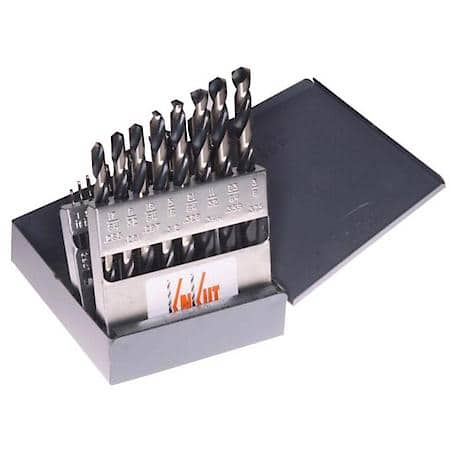 21 Piece Fractional Jobber Length Drill Bit Set