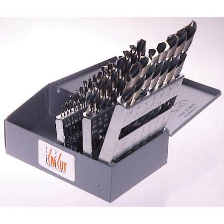 Knkut 29 Piece Short Stubby Length Drill Bit Set 1/16"-1/2" By 64Ths