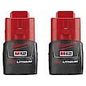 2-Pk Of M12 Redlith 12V Comp Batt