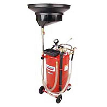 Combination Used Fluid Drain and Evacuator Combo, 25 Gallon, Self-Evacuating, Red