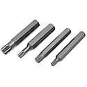 4-Piece 12-Point Metric Bit Set: Features 6, 8, 10 and 12mm Sizes