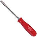 4 In. Slotted Screwdriver With Red Square Handle (