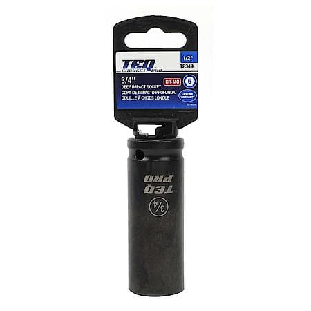 Impact Socket, Deep, SAE, 3/4", 1/2" Drive