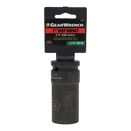 3/4 in. Drive 6 Point Deep Impact Socket, 1 in.