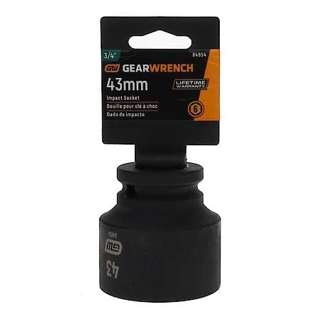 3/4 in. Drive 6 Point Impact Socket, 43 mm