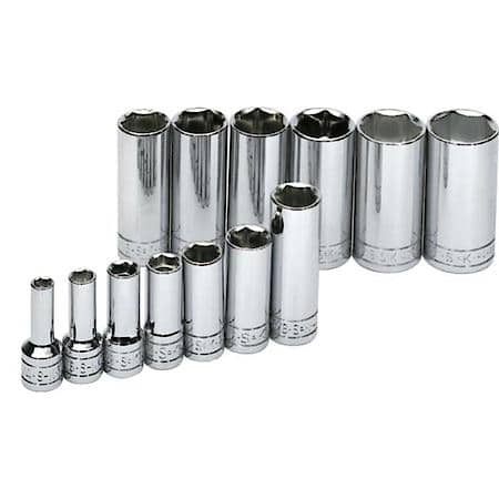 13 Piece 3/8" Drive 6 Point SAE Deep Socket Set