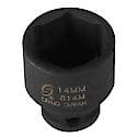 1/4" Drive 6 Point Standard Impact Socket 14mm