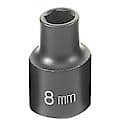 3/8" Drive Standard Metric Impact Socket - 8mm