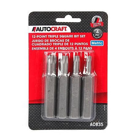 4-piece 12-Point Metric Bit Set