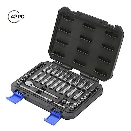DieHard 1/4 in. Drive Socket Set, 42 Piece, 90 Tooth DHP55315