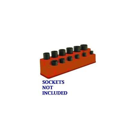 3/8" Drive 12 Hole Rocket Red Impact Socket Holder