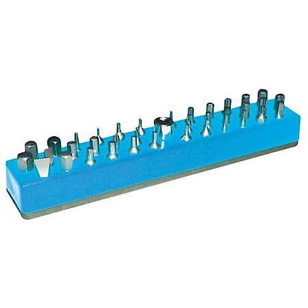 1/4 in. Magnetic Neon Blue 37 Piece Bit Holder