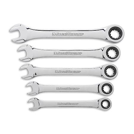 Gear Wrench 5-Piece Universal Ratcheting Wrench Set, Metric 85591A ...