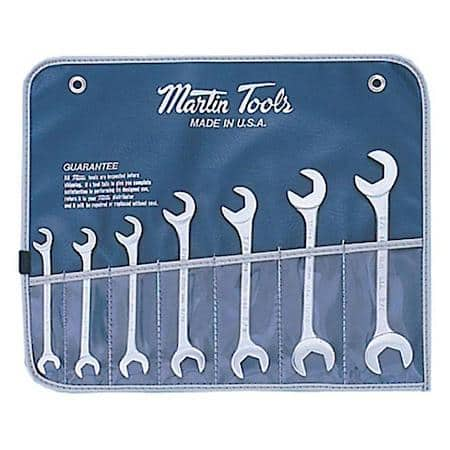 7 Piece Fractional Chrome Angle Wrench Set