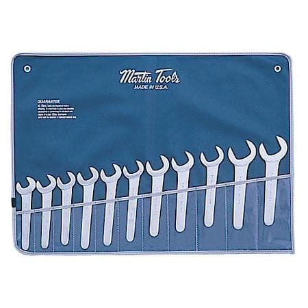 11 Piece 30 Degree Open End Service Wrench Set