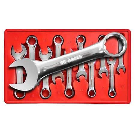 Stubby metric deals wrench set