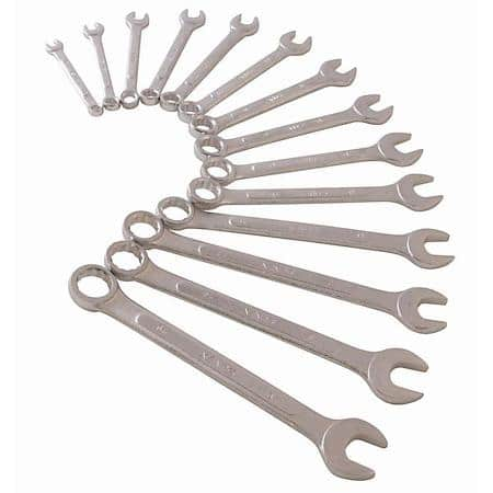 14 Piece Metric Raised Panel Combination Wrench Set