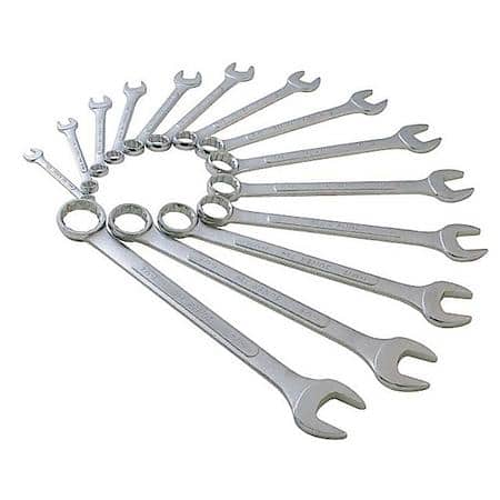 14 Piece SAE Raised Panel Combination Wrench Set