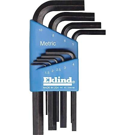 9 Piece Metric Short Hex-L Hex Key Set