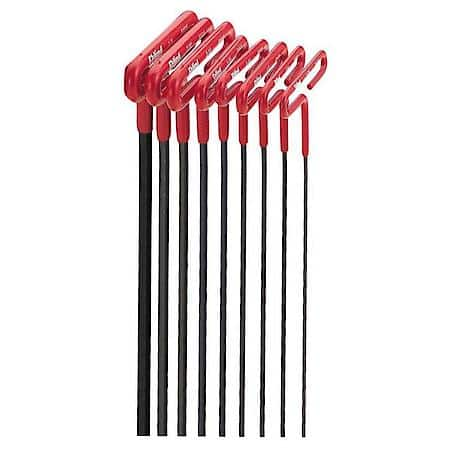 8 Piece 9" Cushion Grip SAE T-Handle Hex Key Set