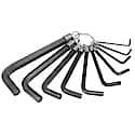 10 Piece SAE Hex Key Set on a Ring