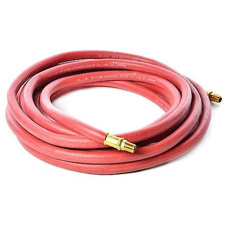 Heavy Duty Rubber Air Hose - 1/4" Male NPT fittings - 3/8" ID x 25 FT