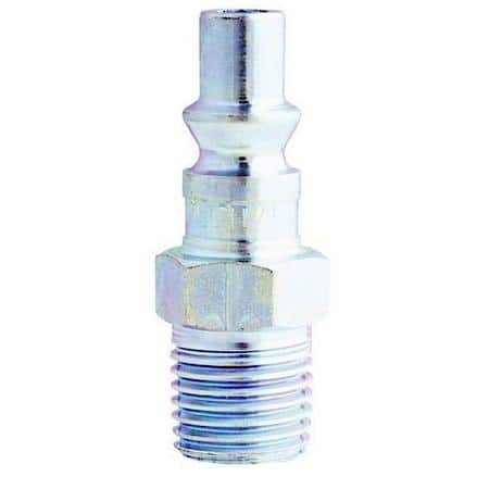 1/4" NPT Male A-Style Plugs - A-Style plugs are case hardened steel, plated to resist rust