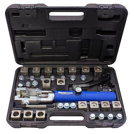 Universal Hydraulic Flaring Tool Set W/ Gm Transmission Cooling Line Dies And Adapters