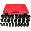 26 Piece Metric Impact Socket Set 1/2" Drive - Short